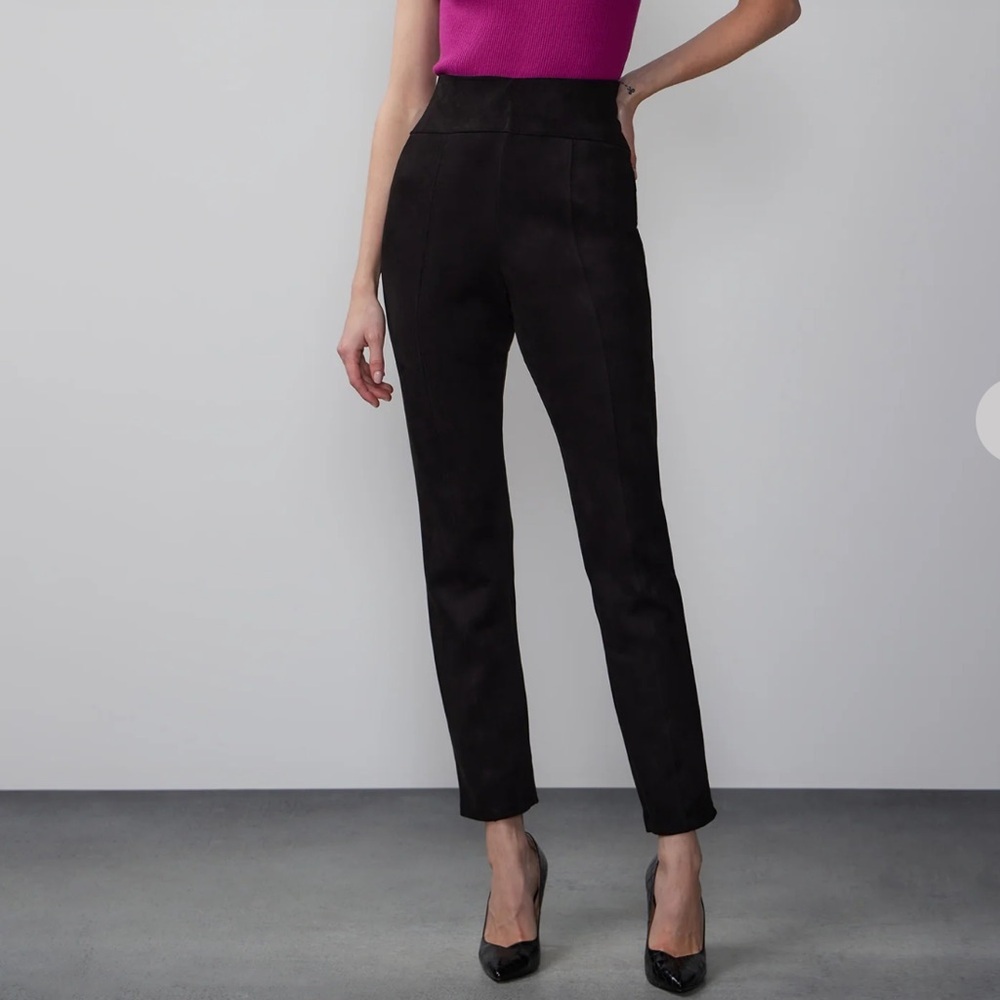 New York & Company High-Waisted Black Slim Leg Pants - Picture 1 of 6